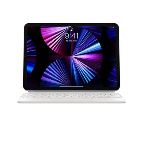 iPad Pro 11 (1/2/3/4세대) 및 iPad Air(4/5세대)용 Magic Keyboard(한국어) - 화이트 MJQJ3KH/A