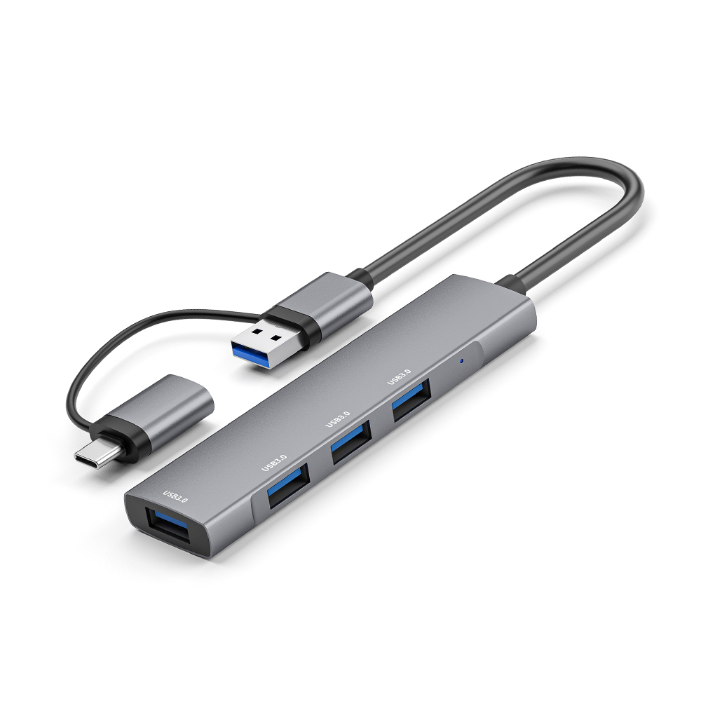 코시 듀얼젠더(C타입+USB-A) USB3.0 4포트 허브 UH2172CA - Frisbee