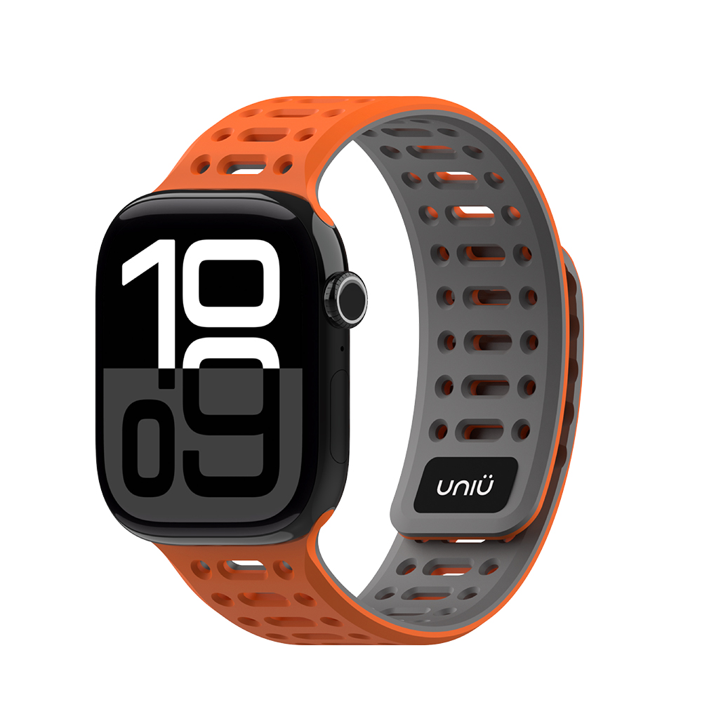 유니유 에어 스포츠 애플워치 44/45/49mm 스포츠 실리콘 스트랩 - 오렌지