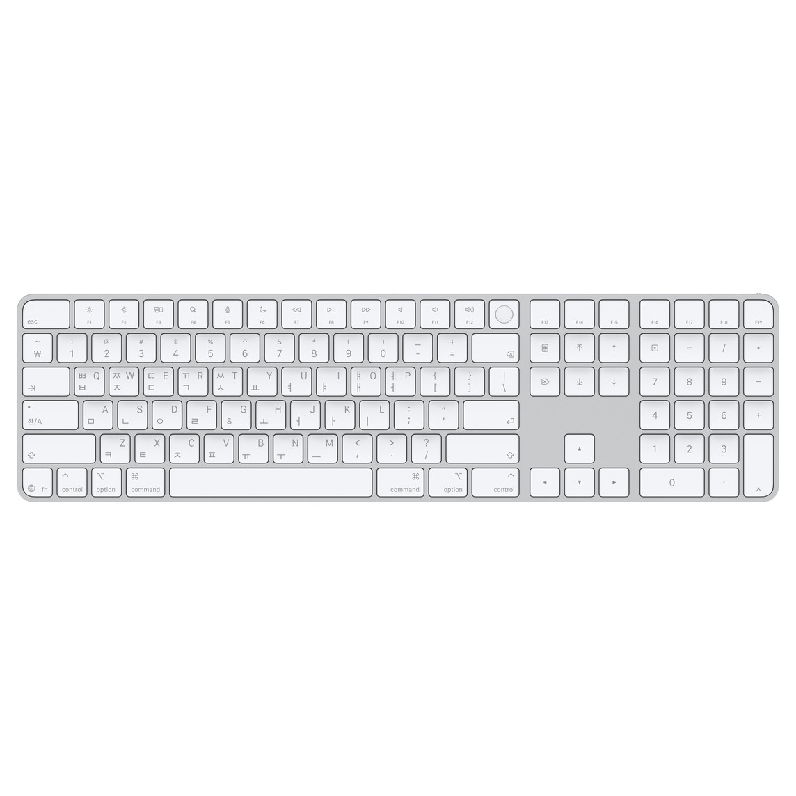 Apple Silicon이 장착된 Mac 모델용 Magic Keyboard(Touch ID 및 숫자