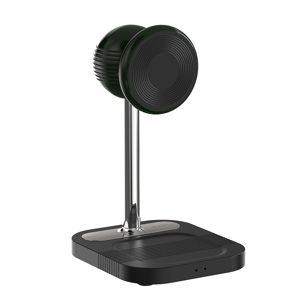 아우라플로 Nova 2in1 무선 충전기 - 딥그린